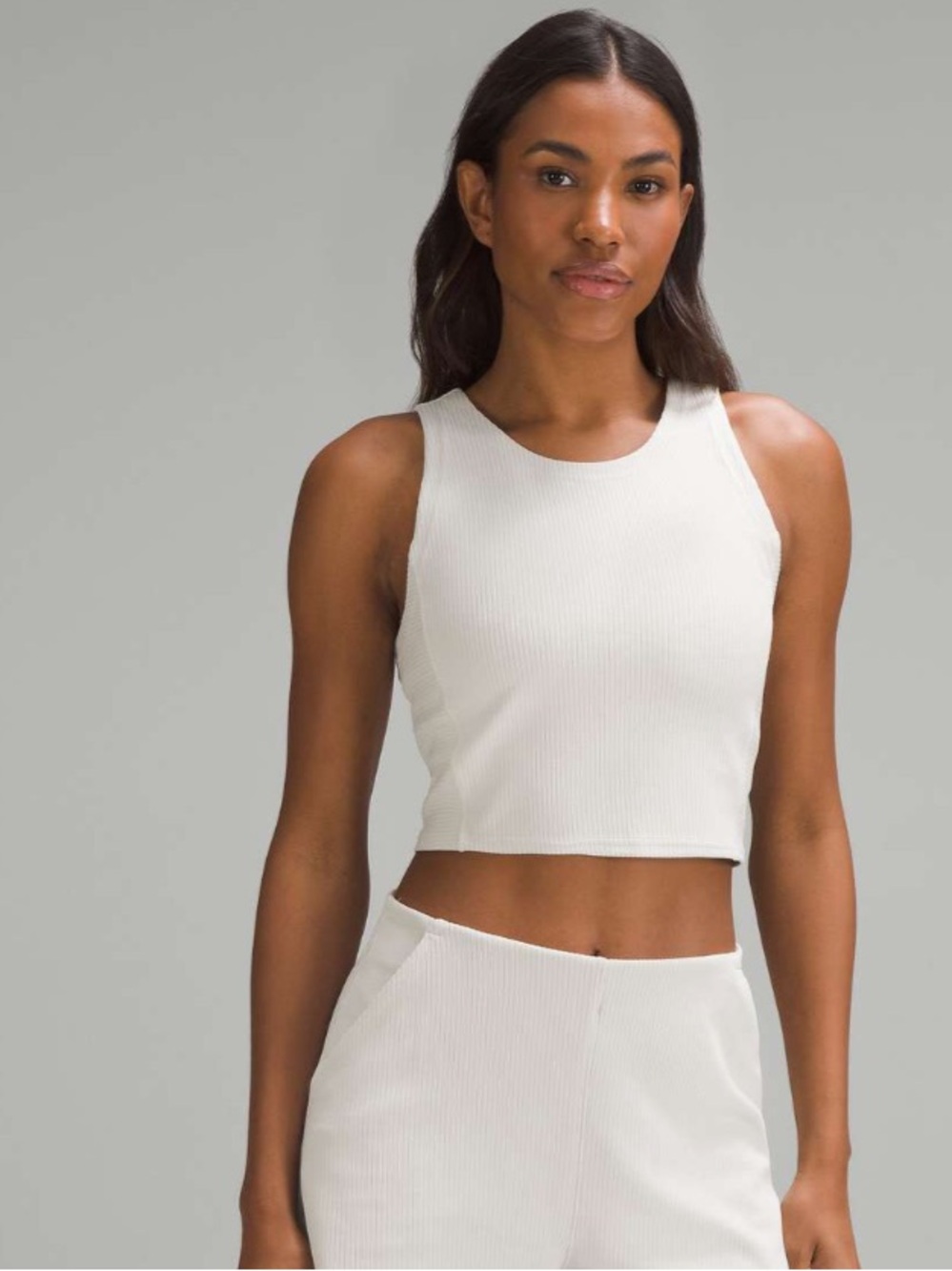 NWT Lululemon • Ribbed Softstreme Cropped Tank Top • Size 8
